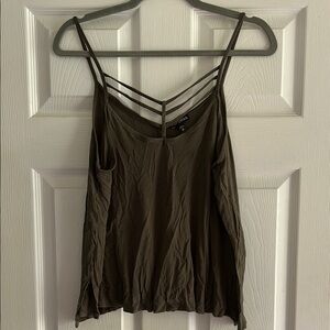 Express Green Sleeveless Backless Camisole